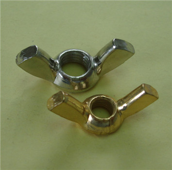 蝶型螺母，碳鋼鍍金；M3-M12